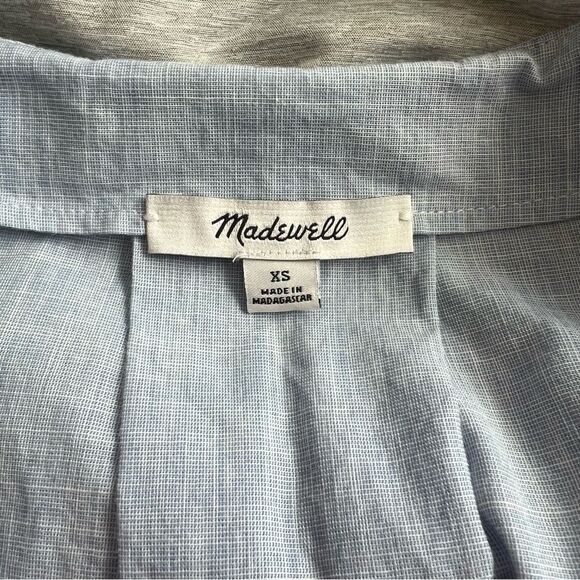 Madewell Sundrift Blue Lightweight Ruffle Sleeve Top - Picture 10 of 11